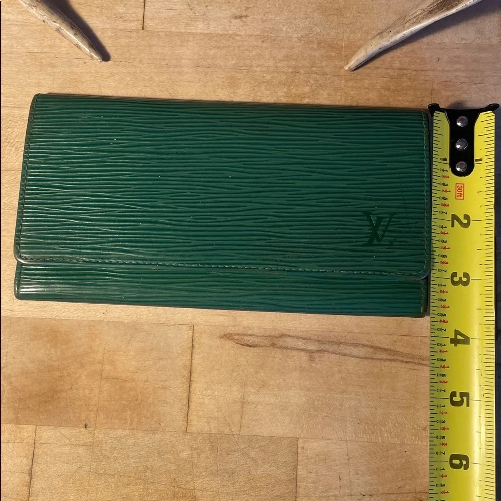 Louis Vuitton Green Epi Leather Long Wallet